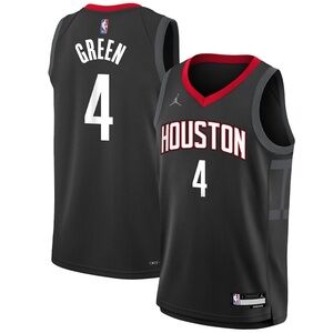 Houston Rockets Jalen Green Jordan Brand Black Swingman Jersey Youth S (8 years)